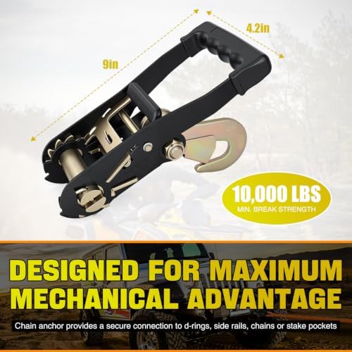 Nilight Tire Tie Down Straps 2" x 120" - Image 2