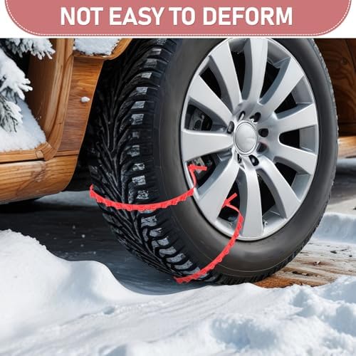 20 Piece Orange Rubber Car Suv Anti Skid Snow Chains Reusable - Image 3