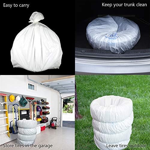 WHEEL CONNECT Tire Storage Bags. Made of Polyethylene LDPE Plastic, Extra-Large - Image 5