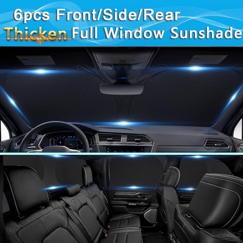 KMF 6pcs Thicken Full Window Sun Shades - Image 3