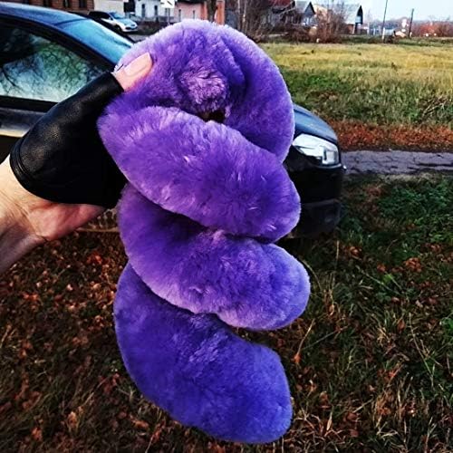 OGLAND Fuzzy Sheepskin Car Steering Wheel Cover - Image 2