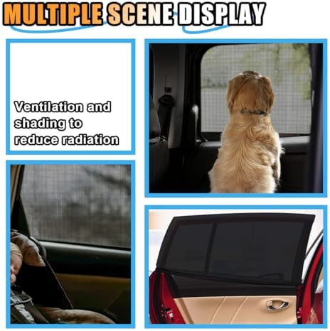 Smilfuy 2 Pack Window Shades for Baby, Breathable Mesh Sun Shades Stretch - Image 5
