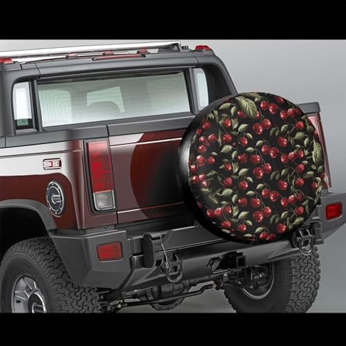 Cherry Cute Spare Tire Cover Red Fruite Universal Tire Covering Trailer - Image 5