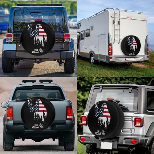 Rv Spare Tire Cover Wheel Bigfoot Flag Mountain Tire Covers Wheel Protectors - Image 6