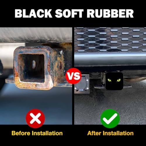 Hitch Receiver Cover Cat Eye, Rubber Trailer Hitch Cover Towing Hitch Cover - Image 5