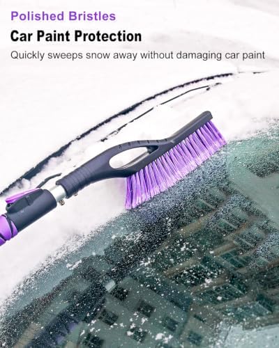 HEEYA Ice Scraper and Brush for Car, Extendable Snow Brush for Windshield - Image 3