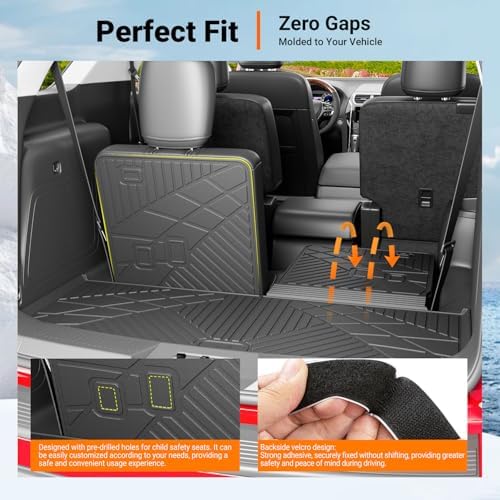 powoq 6&7 Seats Cargo Mat Trunk Mat Compatible - Image 2