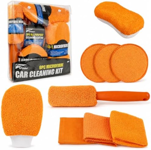 9Pcs Car Wash Detailing Kit Cleaning Kits, by ZODISTORE