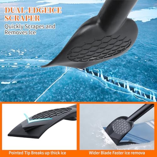 3-in-1 Ice Scraper for Car Windshield, 25.8 inch Emergency Snow Shovel - Image 5