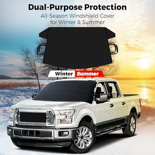 EcoNour Truck Windshield Cover for ice and Snow, Front Window Protector - Image 2