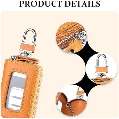 Car Key Case, PU Leather Auto Key Fob Cover, Car Smart Key Pouch - Image 5