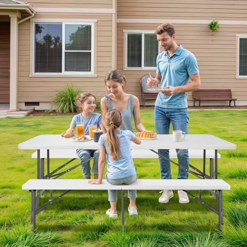 ZENY 6 Feet Picnic Table Set - Image 4