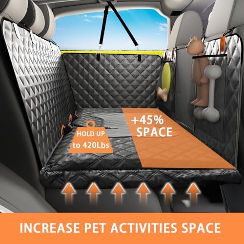 Car Back Seat Pet Cover for Dogs Back Seats Protector, Soft Inflatable Cushion - Image 2