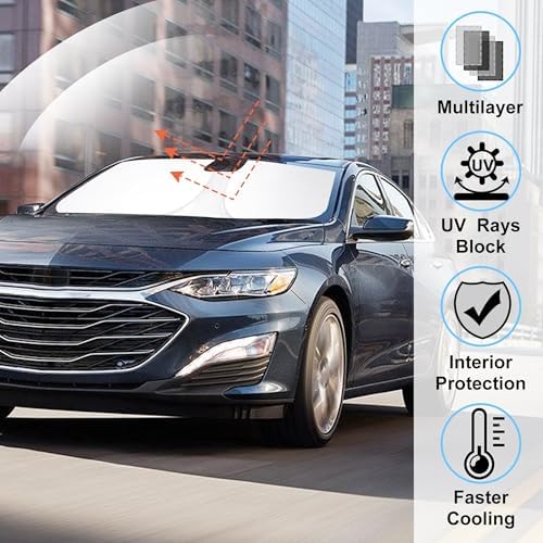 Windshield Sun Shade for 2016-2025 Chevrolet Malibu Accessories - Image 2