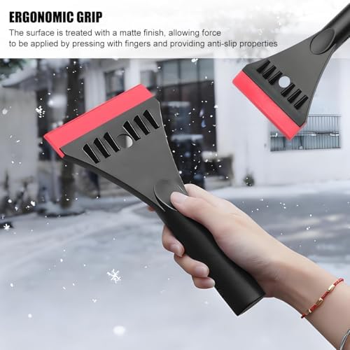 Car Windshield Ice Scraper, Vehicle Window Snow Sweeper to Remove Ice, - Image 4