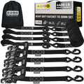 AUGO Heavy Duty Ratchet Straps & Soft Loops – Pack of 4 Extra Strong 1.5” by by AUGO