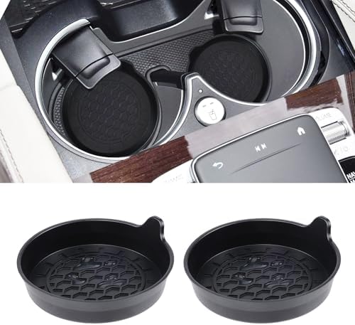 Amooca 2-Pack Spill-Proof Cup Coasters Non-Slip Car Cup Holder Inserts by Amooca