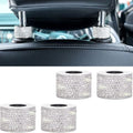 4PCS Crystal Rhinestone Bling Car Headrest Collars, Automotive Magnetic by MINGZAIQIPEI
