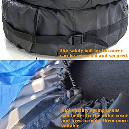 Tire Cover 4pcs Skyour Adjustable Waterproof Seasonal Spare Car Wheel Tire - Image 5