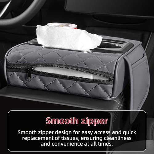 5 in 1 Nappa Leather Console Armrest Cover - Image 5