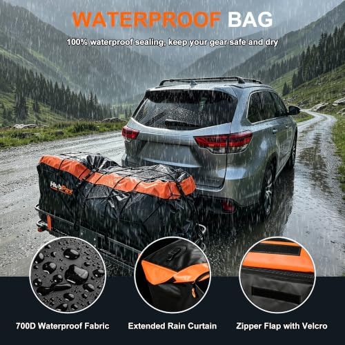 Hitch Mount Folding Trailer Cargo Carrier Basket 60" x 20" x 6" - Image 7