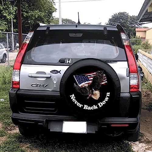 Spare Tire Cover with American Flag & Eagle - Image 4