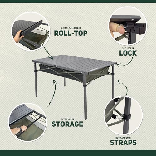 OUTSIDER Portable Aluminum Roll-Up Camping Table - Image 5