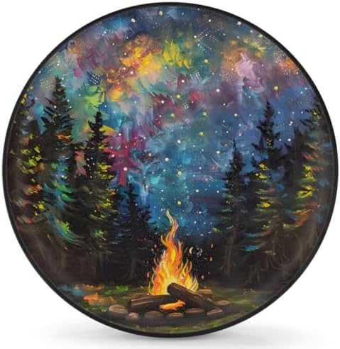 Rv Spare Tire Cover Wheel Mountain Forest Galaxy Tire Covers Wheel Protectors by FengQuGou