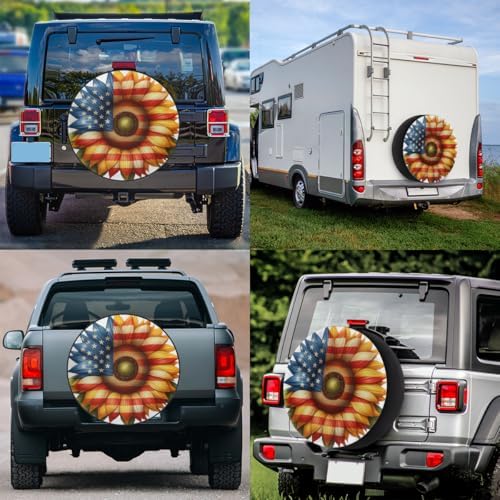 Sunflower Spare Tire Cover 14in Spare Wheel Covers Tire Storage Cover - Image 6