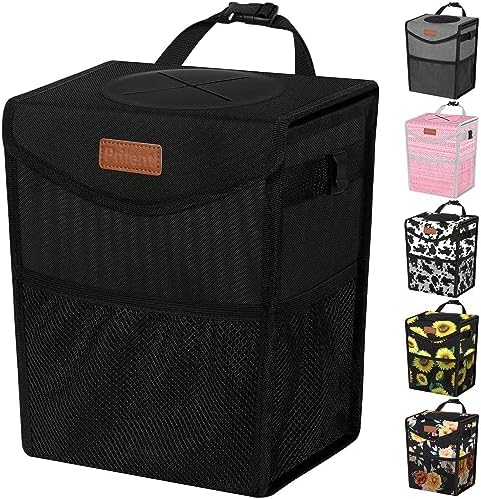 Pritent Car Trash Can with Lid Leakproof Car Garbage Bag Vehicle Trash Bin by Pritent