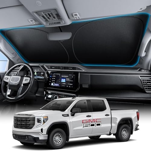Wigoo for GMC Sierra 1500/2500 / 3500 Windshield Sunshade, Keeps Cool by wigoo