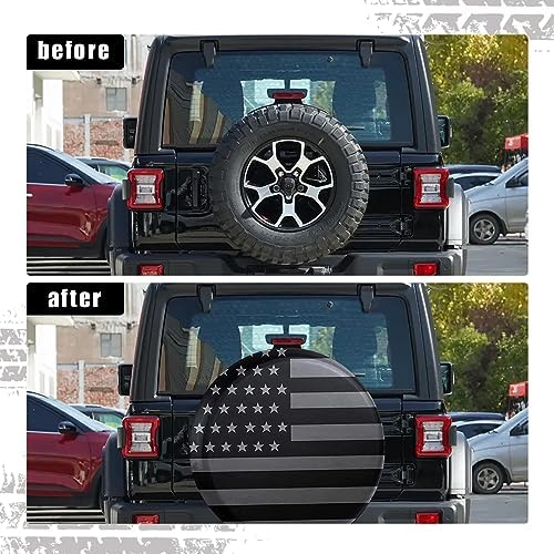 gunhunt 1 PC American Flag Pattern Tire Cover, Spare Tire Waterproof Protective - Image 6
