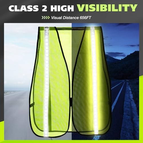 Jecery 60 Packs High Visibility Vest Safety Reflective Hi Visibility Mesh Vest - Image 4