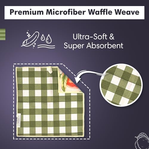 Reversible Microfiber Washcloths, Waffle Weave Dish Cloths - Image 6