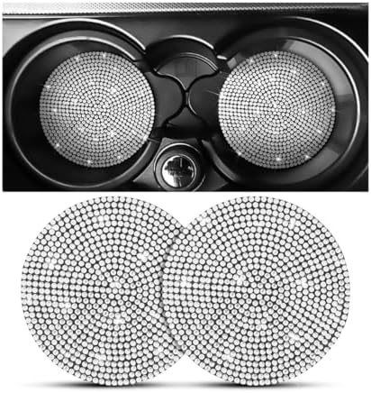 Osilly 2PCS 2.75 Inch Rhinestone Cup Holder Coasters by Osilly
