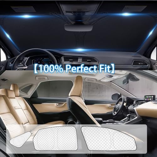 KMF 8pcs Thicken Sun Shades for Lexus NX 2015-2021 Accessories, Custom Fit - Image 3