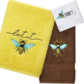 Peryiter 3 Pack Honey Bee Decorative Bath Towel Set by Peryiter