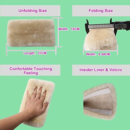 OGLAND 2 Pack Sheepskin Car Seat Belt Cover Pads | Wool Seatbelt Cushions - Image 4