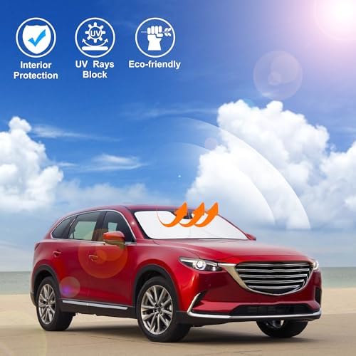 Windshield Sun Shade for 2016-2026 Mazda CX-9 CX9 Accessories - Image 6