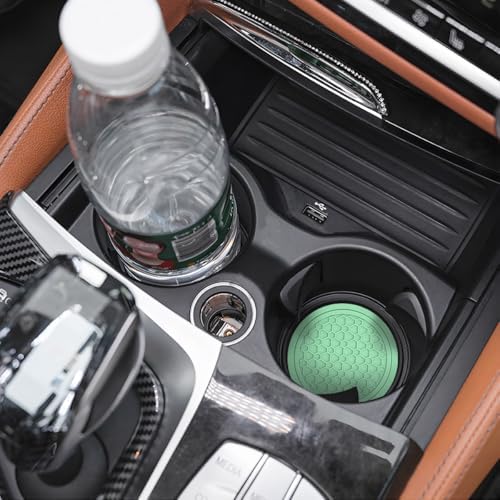 Mandark 4PCS 2.75 Inch Car Cup Holder Coasters, Light Green - Image 6