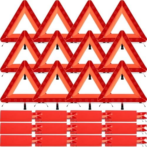 Kanayu 12 Pack Emergency Warning Triangles by Kanayu
