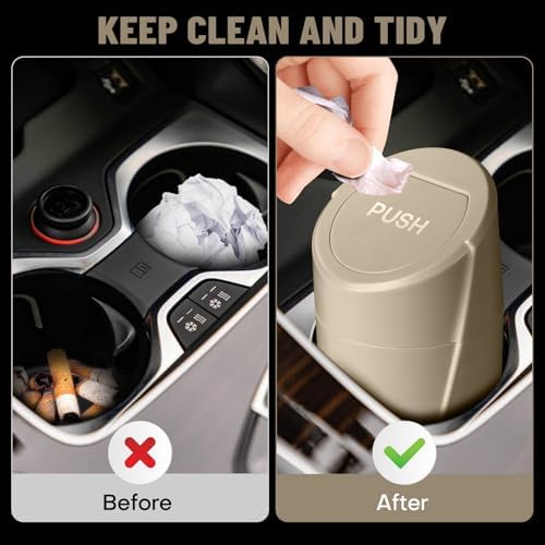 Car Trash Can Bin with Lid - Image 2