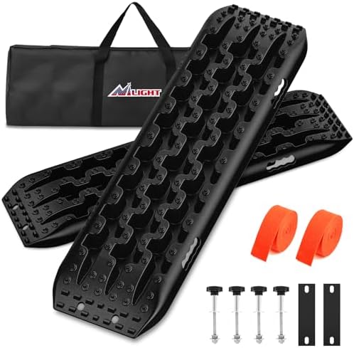 Nilight Recovery Off-road Traction Boards Emergency Tire Mats Black by Nilight