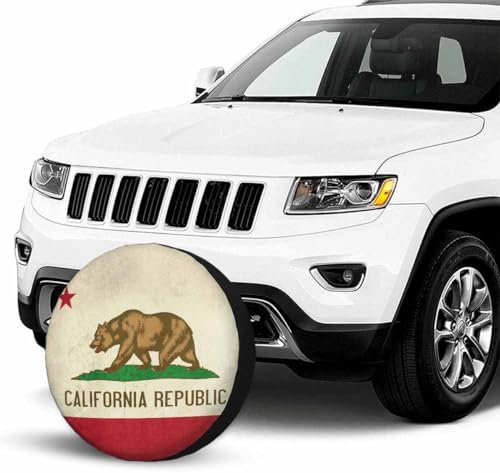 Bear California Republic State Flag Spare Tire Cover - Image 7