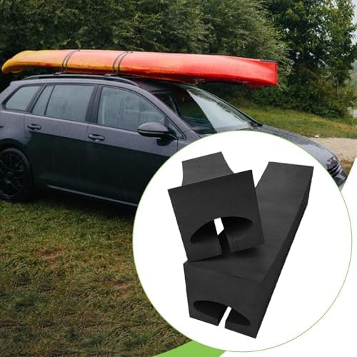 2 Pieces Car Top Kayak Carrier Kit Roof Rack Pads Soft Racks Deluxe Carrier EVA - Image 5