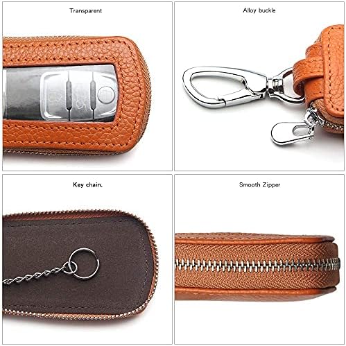 Universal Premium Car Key Fob Case Genuine Leather Car Smart Key fob Holder - Image 4