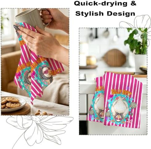 2 Pcs Funny Goose Kitchen Towels, Soft Absorbent Waffle Hand Tea Towel - Image 6