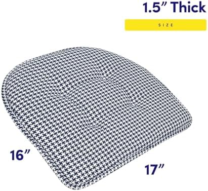 Sweet Home Collection Chair Cushion Memory Foam Pads Tufted Slip Non Skid - Image 2
