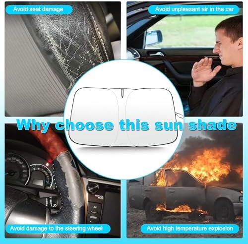 Foldable Front Windshield Sunshade fit - Image 5