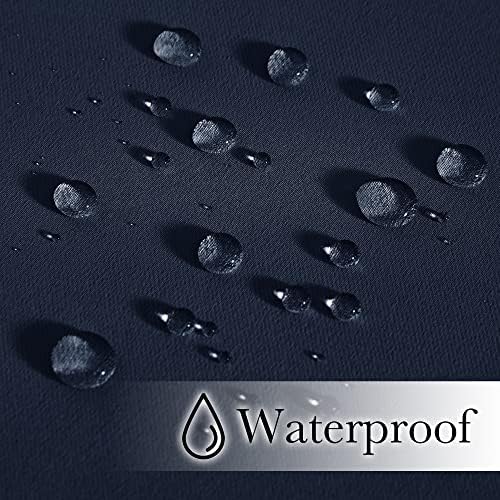 NICETOWN Weighted Curtains for Patio Waterproof W66xL84 Navy 2 Panels - Image 4